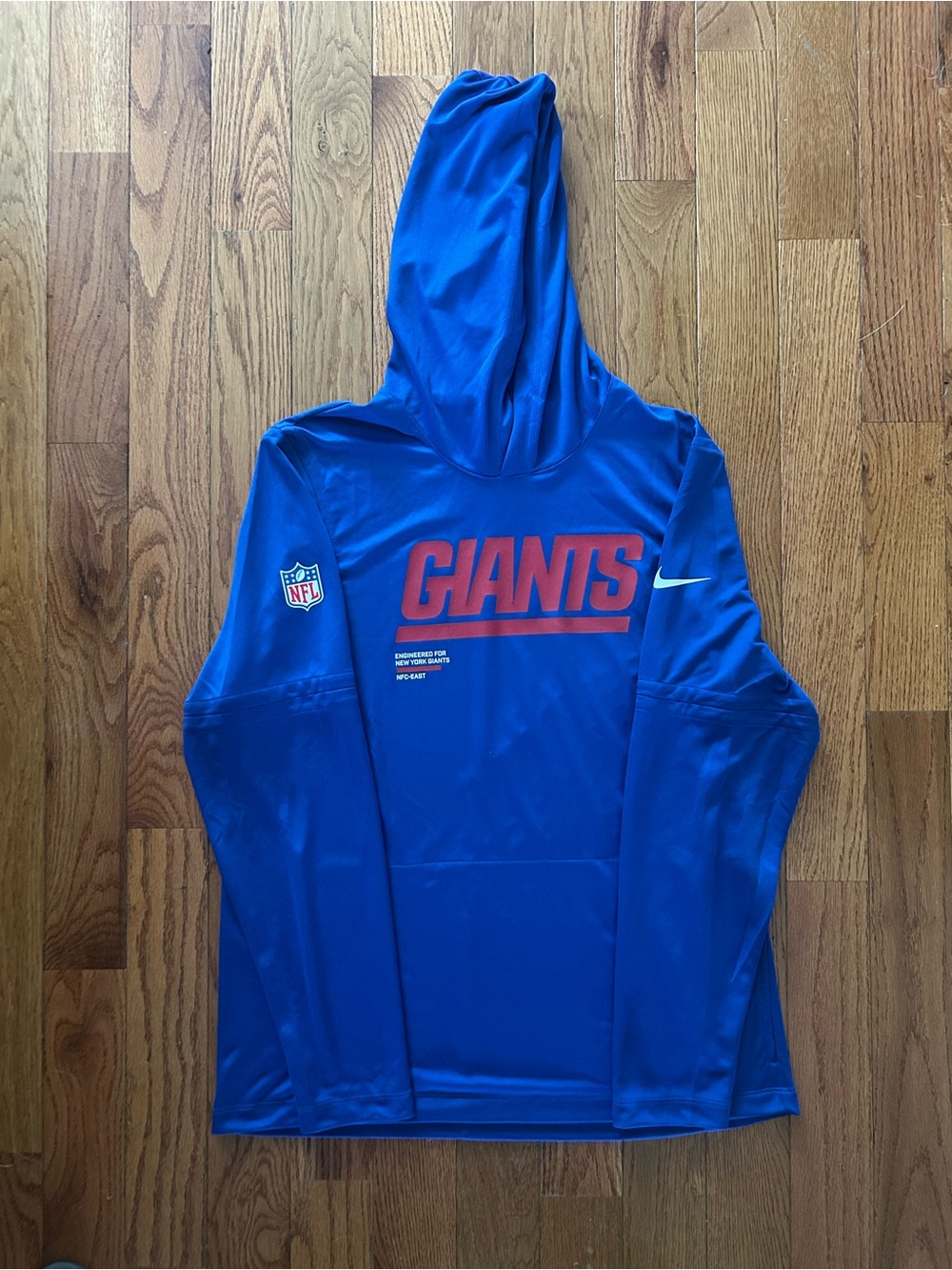 New York Giants Sideline Nike Dri-Fit Lightweight Hoodie Size Large